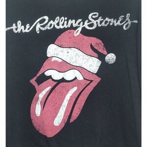 The Rolling Stones Fleece Lined Crewneck Band Graphic Print Sweatshirt Cutoff XX